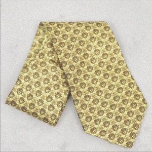 Vintage Gianni Versace Gold Medusa 100% Silk Tie